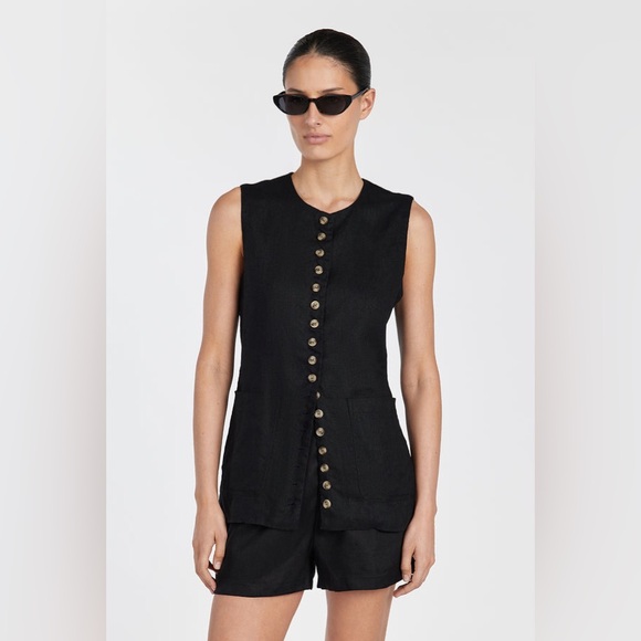 Dissh Tilly Linen vest - size 10 - Picture 2 of 6